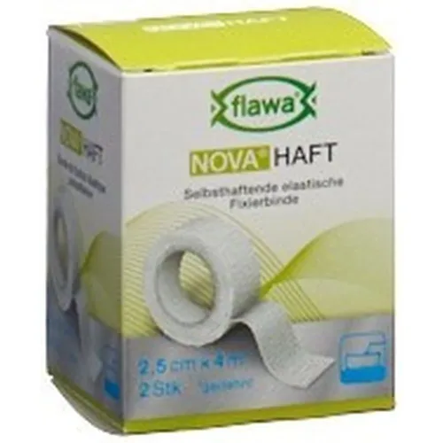 FLAWA, flawa NOVA HAFT kohäsive Gazebinde, 2.5cmx4m (2 Stk)