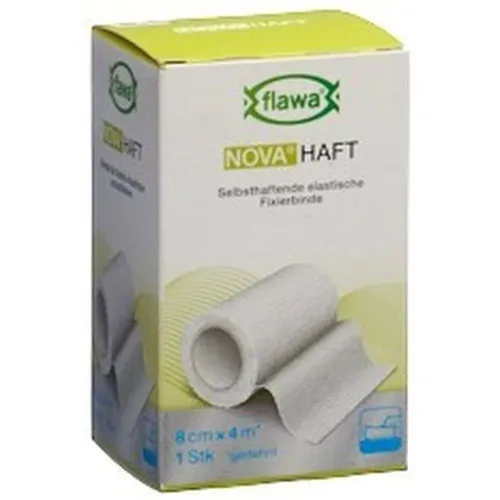 FLAWA, flawa NOVA HAFT kohäsive Gazebinde, 8cmx4m (1 Stk)