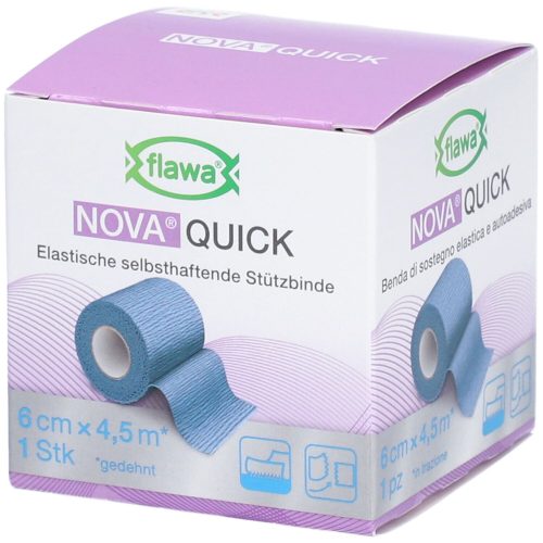 FLAWA, FLAWA NOVA Quick Selbsthaftende Binde Blau 6cmx4.5m (1 Stk)