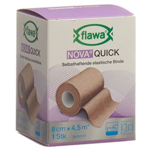 FLAWA, flawa NOVA QUICK kohäsive Reissbinde, 8cmx4.5m, hautfarben (1 Stk)