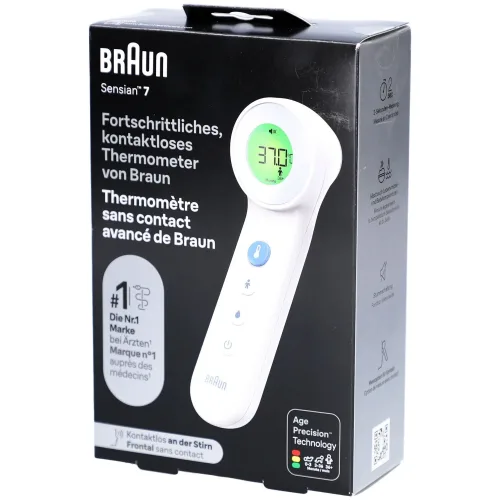 Braun, No touch + touch Stirnthermometer mit Age Precision® BNT 400