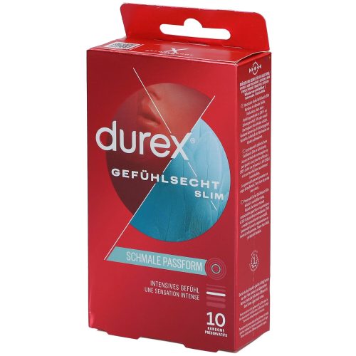 Durex, DUREX Gef&uuml;hlsecht Slim fit Pr&auml;servativ 10 Stk
