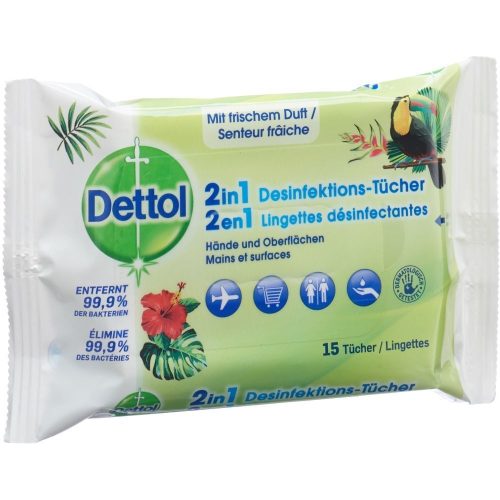 Dettol, Dettol 2in1 Desinfektions-Tücher (15 Stk)