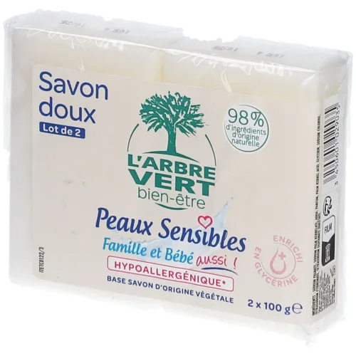 L'ARBRE VERT, L'ARBRE VERT Öko Seife Empfindliche Haut (2x100g)