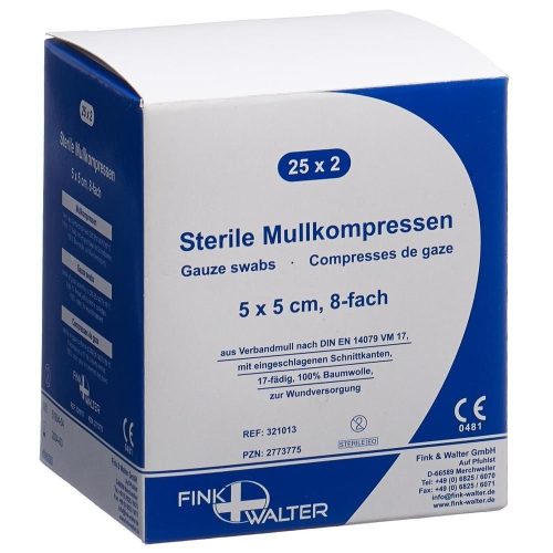FIWA, FIWA Mullkompressen 5x5cm steril (25x2 Stk)