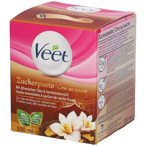 Veet, Veet - Zuckerpaste Vanille, Pure Zuckerpaste Vanille, 250 ml