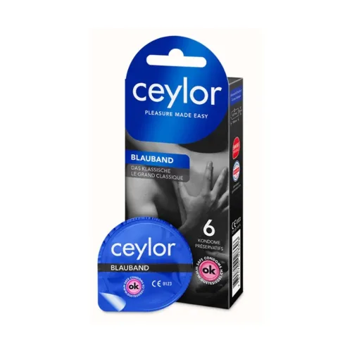 Ceylor, Ceylor - Blauband Präservativ mit Reservoir, 6 Stück