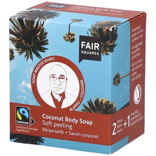 Fair Squared, FAIR SQUARED Coconut Body Soap Soft peeling (2x80g)