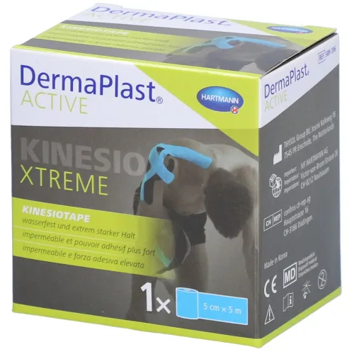 DERMAPLAST, DermaPlast Active Kinesiotape Xtreme, 5cmx5m, blau (1 Stk)