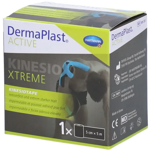 DERMAPLAST, DermaPlast Active Kinesiotape Xtreme 5cmx5m schwarz (1 Stk)