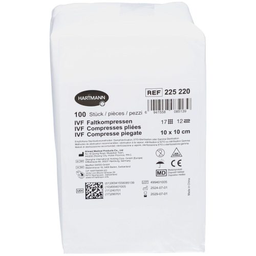 IVF, IVF Faltkompresse T17, 10x10cm, 12-fach (100 Stk)