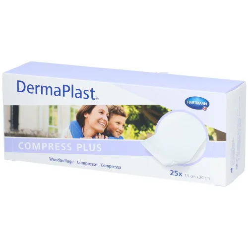 DERMAPLAST, DermaPlast Compress Plus 7.5x20cm (25 Stk)
