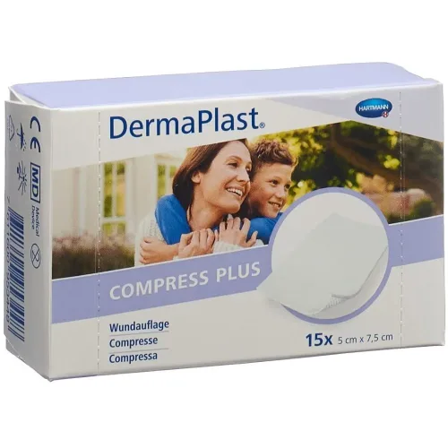 DERMAPLAST, DermaPlast Compress Plus, 5x7.5cm (15 Stk)