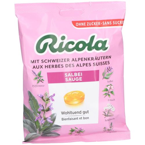 Ricola, Ricola Salbei Kräuterbonbons ohne Zucker mit Stevia (125 g)