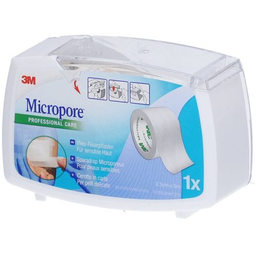 3m, 3M Heftpflaster mit Dispenser 25mmx5m weiss (1 Stück)