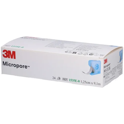 3M Micropore, 3M Micropore Rollenpflaster mit Dispenser 12mmx9.14m weiss (24 Stk)
