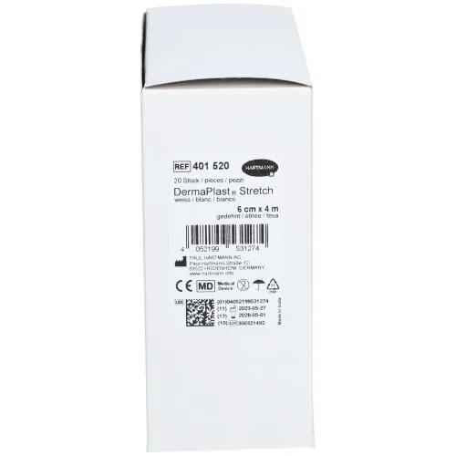 DERMAPLAST, DermaPlast STRETCH Gazebinde 6cmx4m weiss (20 Stk)