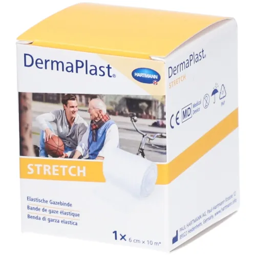 DERMAPLAST, DermaPlast Stretch Gazebinde, 6cmx10m, weiss (1 Stk)