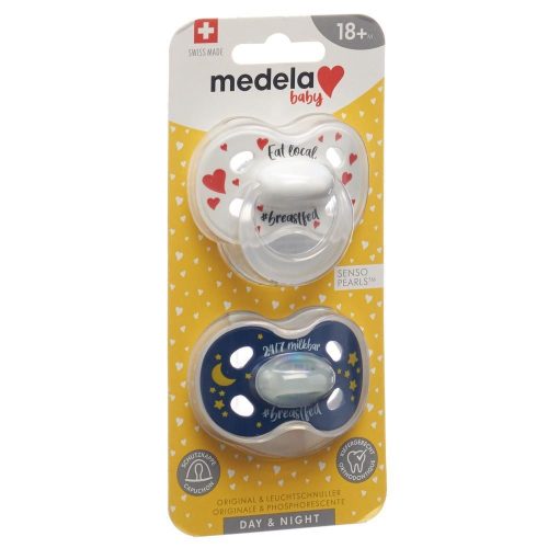 medela, Medela Baby Schnuller Day & Night Unisex 18+ Monate (2 Stk)