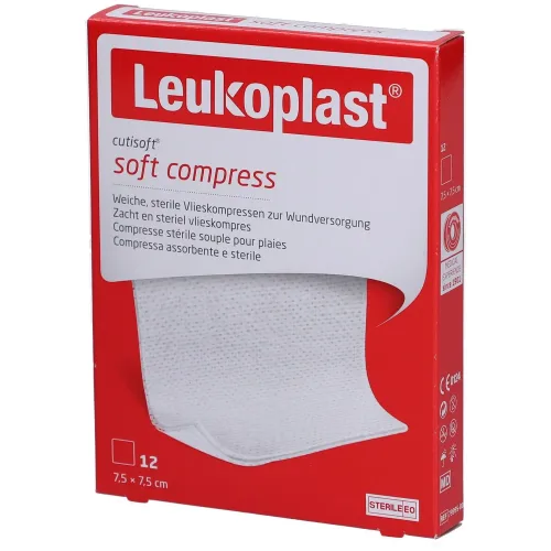 Leukoplast, Leukoplast cutisoft soft compress, 7.5x7.5cm (12 Stk)