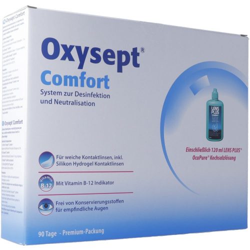 Oxysept Comfort, Oxysept Comfort B12 3x300ml + 90 Tabletten + 120ml Lens Plus | Pflegemittel