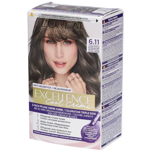 L'Oréal Excellence, L'ORÉAL Excellence Cool Creme 6.11 Ultra kühles Dunkelblond (1 Stk)