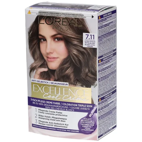 L'Oréal Excellence, EXCELLENCE Cool Creme 7.11 Ultra Kühles Blond (1 Stk)