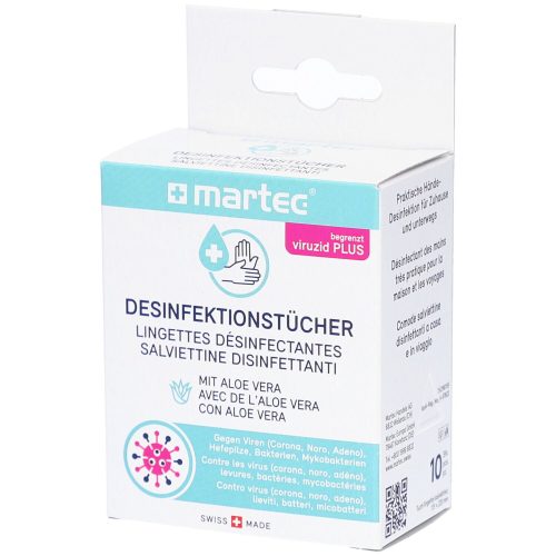 martec, Martec Desinfektionstücher mit Aloe Vera (10 Stk)