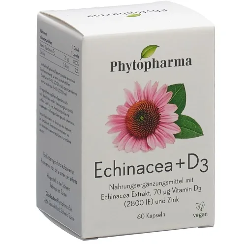 Phytopharma, Phytopharma Echinacea + Vitamin D3 Kapseln (60 Stk)