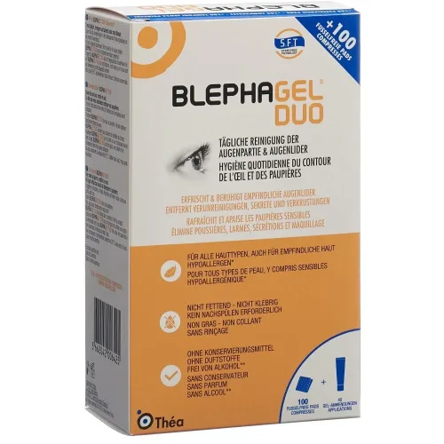 BLEPHAGEL Duo, BLEPHAGEL Duo Gel 30g + 100 Pads (1 Stk)