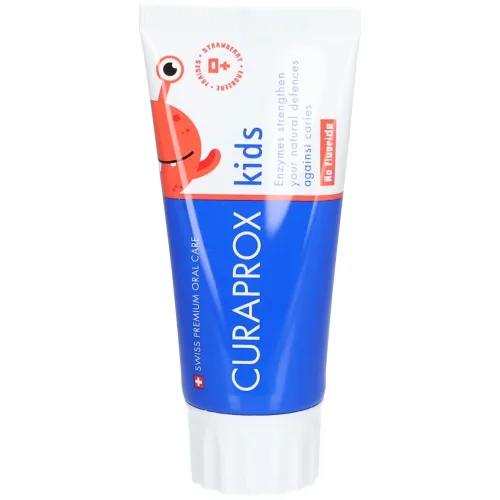 CURAPROX, Curaprox kids Kinderzahnpasta Erdbeere ohne Fluorid (60ml)