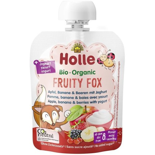 Holle, Holle Fruity Fox Apfel Banane & Beeren Joghurt (85g)