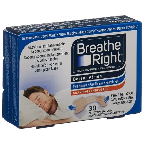 Breathe Right, Breath Right Nasenpflaster TAN, Grösse L (30 Stk)