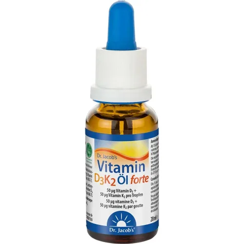 Dr. Jacobs, Dr. Jacob's Vitamin D3K2 Öl forte (20ml)