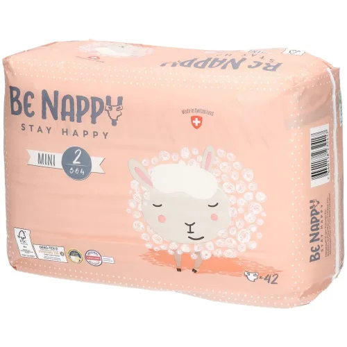 BE NAPPY, BE Nappy Windeln Gr2 3-6kg Mini 42 Stk