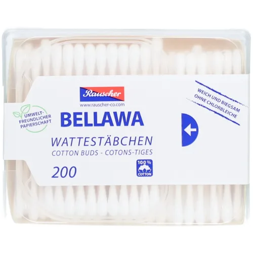 BELLAWA, BELLAWA Wattestäbchen Dekobox (200 Stk)