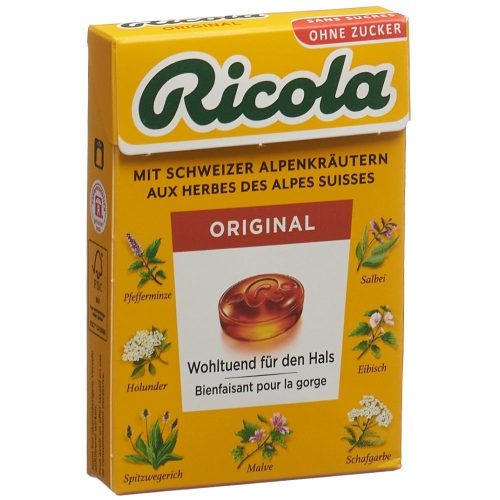 Ricola, Ricola Original Bonbons ohne Zucker mit Stevia (50 g)