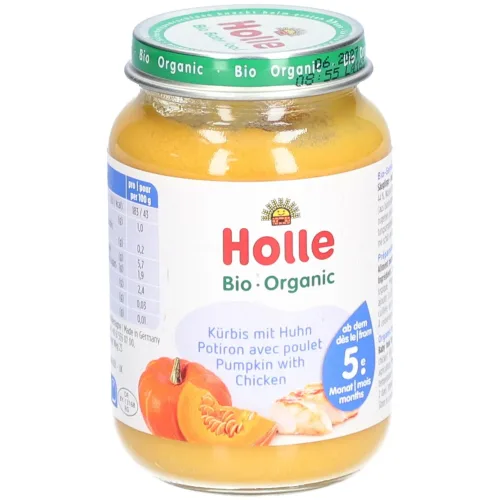 Holle, Holle Kürbis mit Huhn Glas (190g)