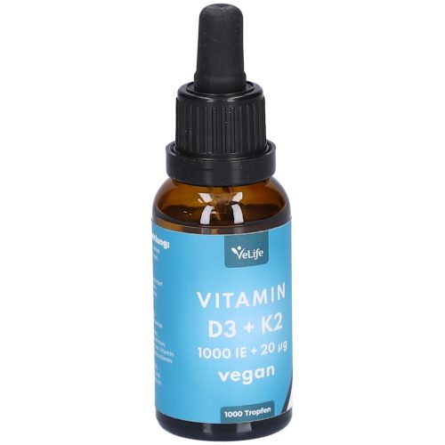 VeLife, VeLife Vegane Vitamin D3 K2 Tropfen (30ml)