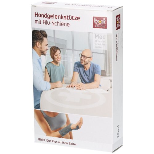 Bort GmbH, Bort Handgelenkstütze mit Alu-Schiene S links grau