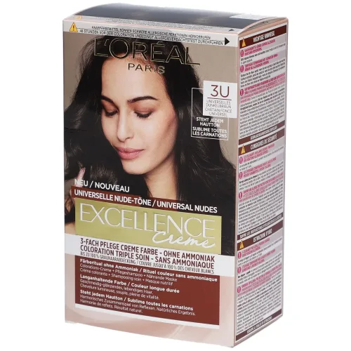 Excellence, L'Oréal Paris Excellence Nude-Töne 3Us Dunkelbraun, 1Stk