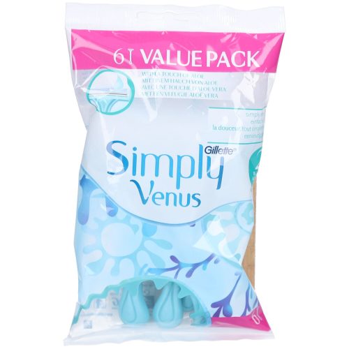 Gillette Venus, Gillette Venus - Einwegrasierer, Simply Venus 2, 6 Stück