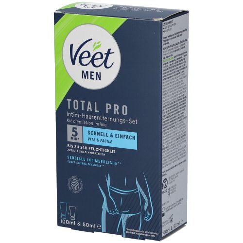 Veet, Veet - Men Intim-Haarentfernungs-Set, Haarentfernungscreme Intimbereich + Pflegebalsam, Tot Pro Men Intim Haarentf-Kit, Set, Weiss