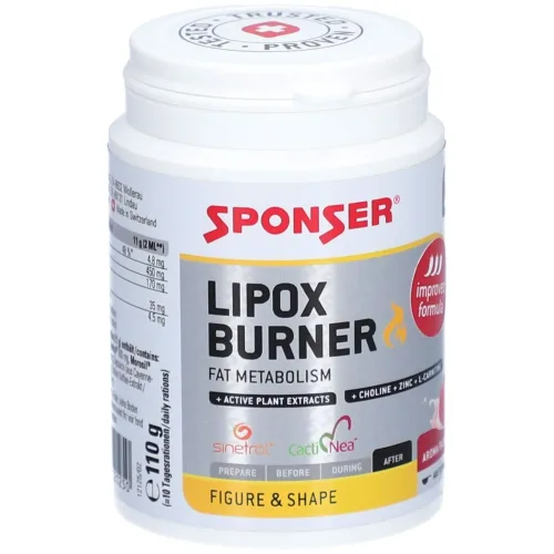 SPONSER, SPONSER - Figur & Form Pulver, Vegan Lipox Burner Himbeere, 110g