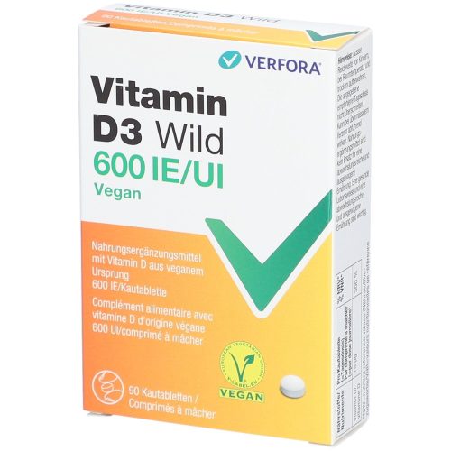 Verfora, VERFORA Vitamin D3 Wild Tabletten 600 IE vegan (90 Stk)