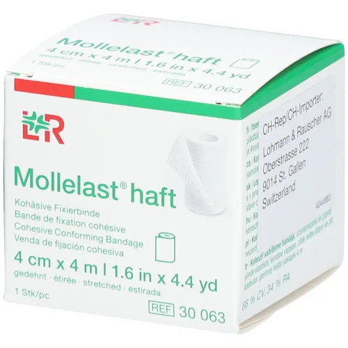 Mollelast, Mollelast haft Fixierbinde 4cmx4m weiss (1 Stk)