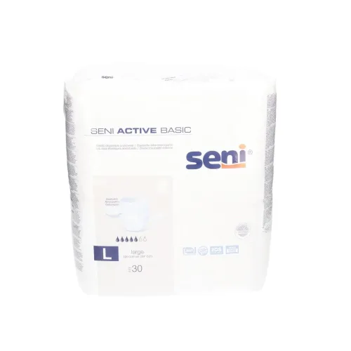 SENI, Seni Active Basic Einmal-Inkontinenzslip, Grösse L, Umfang 100-135cm (30 Stk)