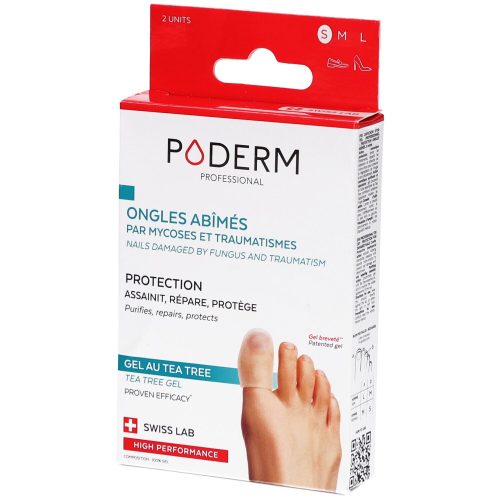 PODERM, Zehenschutz Nagelpilz X2 - Größe S - Von Podologen Empfohlen - 100% Natural&vegan - Swiss Made Unisex  S