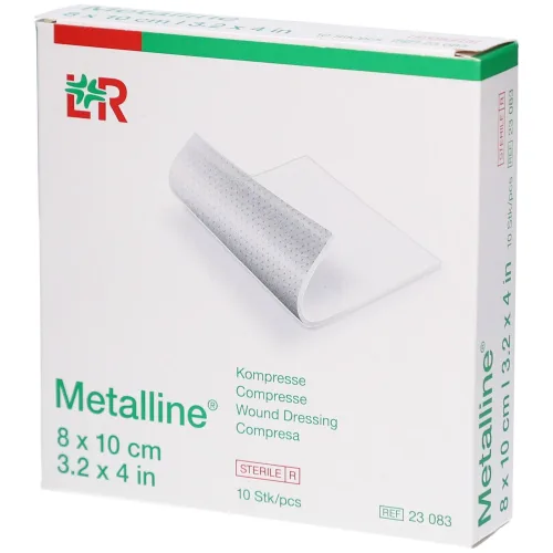 Metalline, Metalline Kompressen 8x10cm steril (10 Stk)