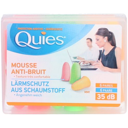 Quies, QUIES L&auml;rmschutz aus Schaumstoff NEON 12 Stk
